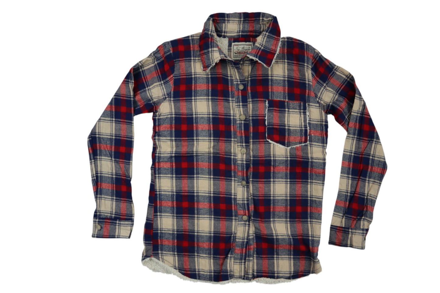 Červeno-modrá košile