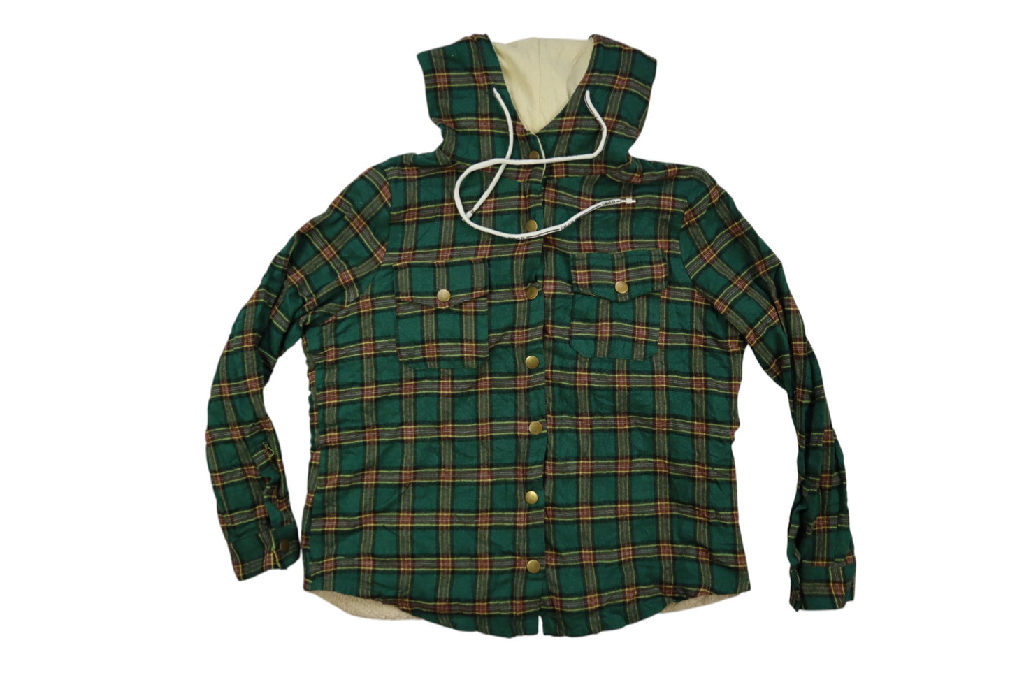 Zelená košile s kapucí