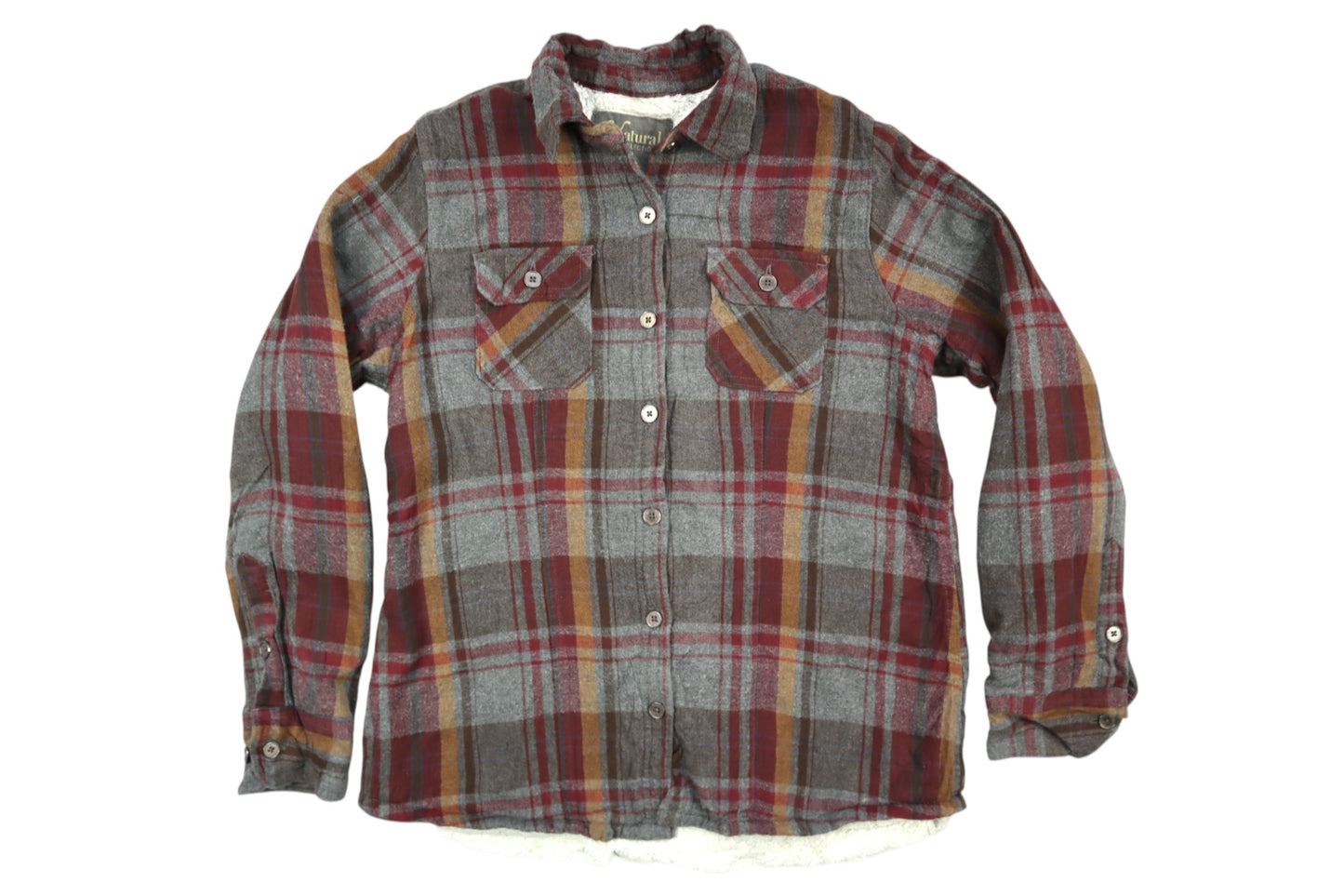 Šedo-červená košile