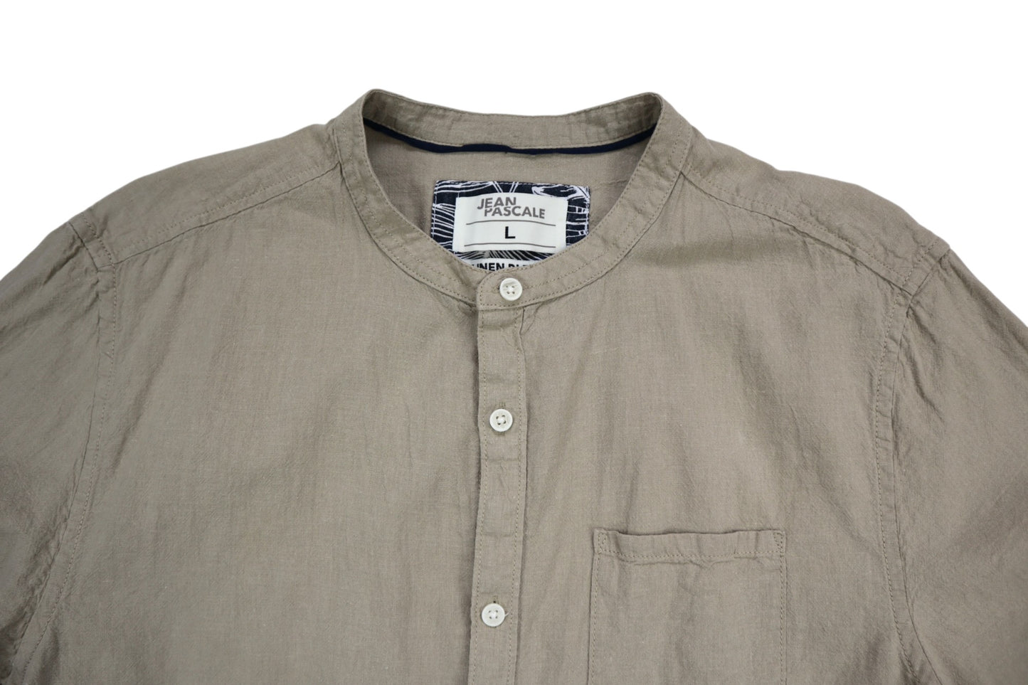 Béžová košile bez límečku