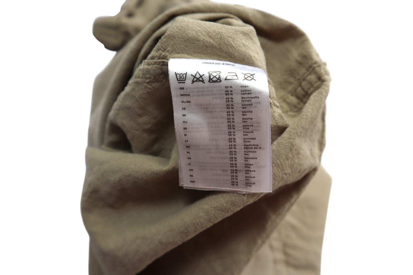 Béžová košile bez límečku