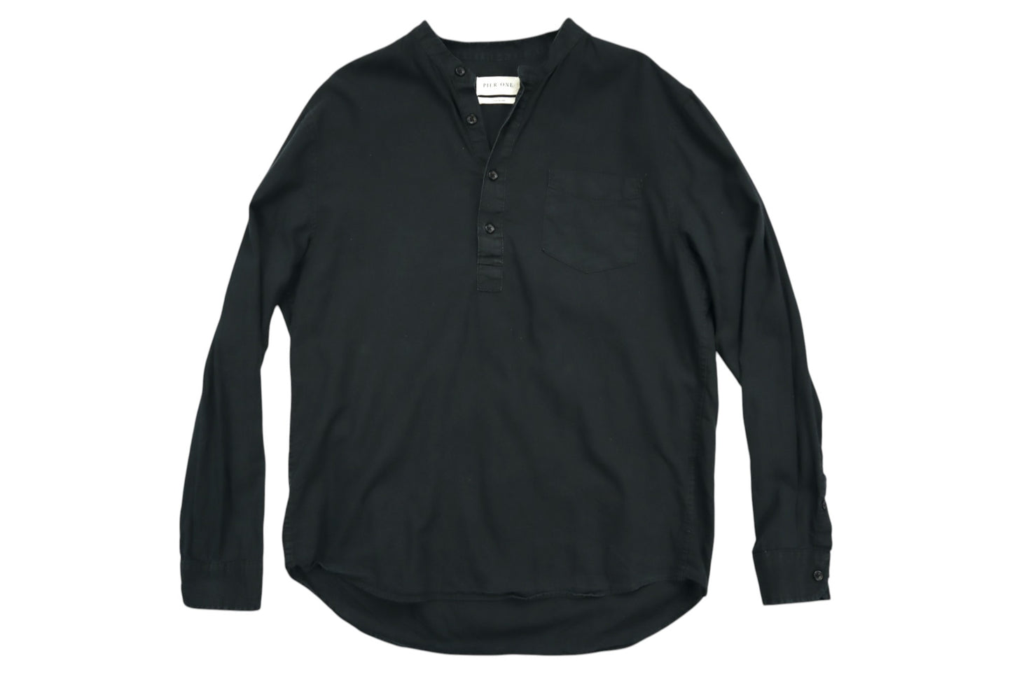 Tmavá košile bez límečku