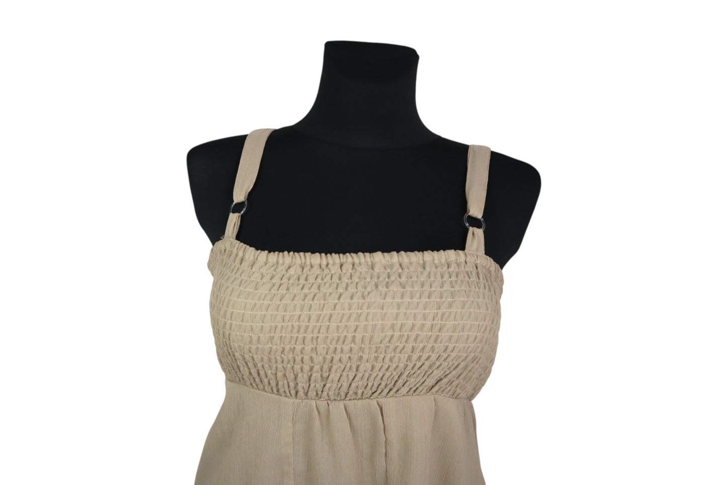 Béžové šaty na ramínka