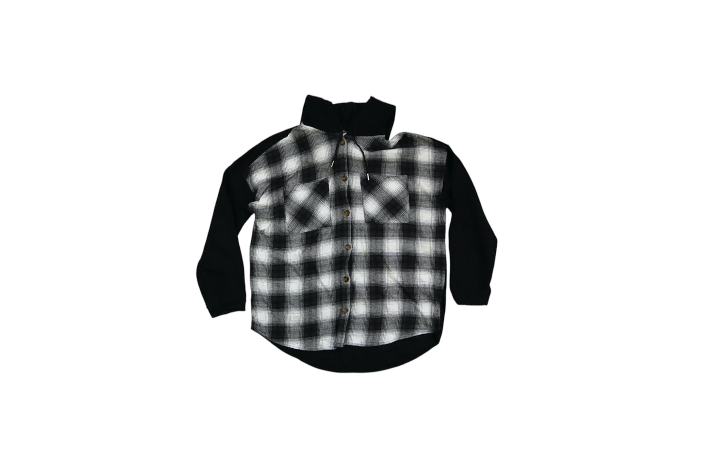 Černo-bílá s kapucí