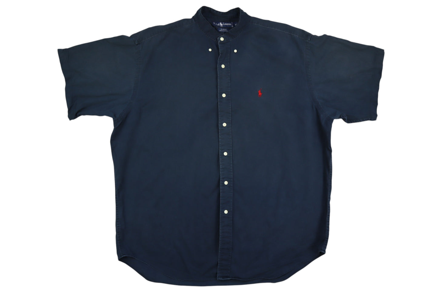 Modrá košile bez límečku