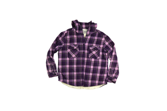 Fialová kostkovaná košile