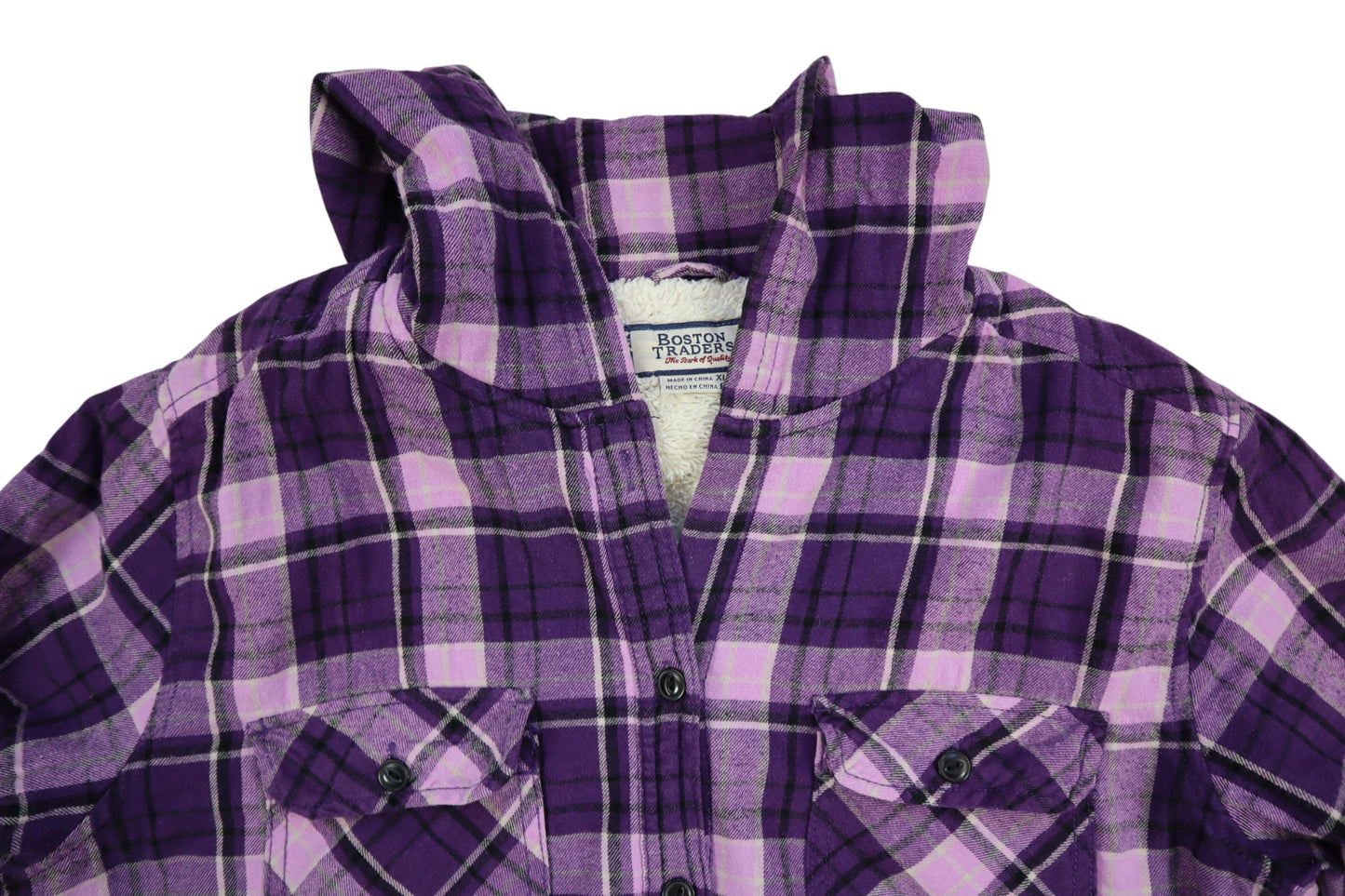 Fialová kostkovaná košile