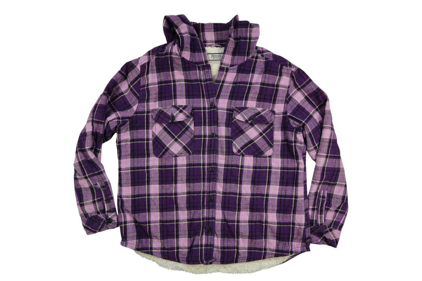 Fialová kostkovaná košile