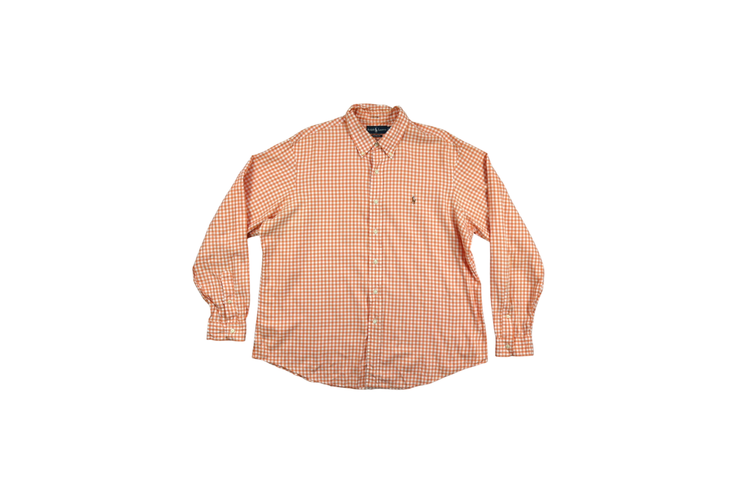 Oranžová kostkovaná košile