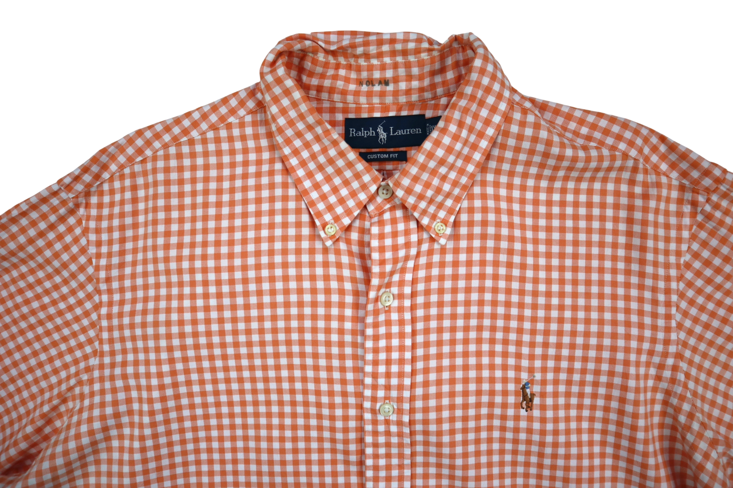 Oranžová kostkovaná košile