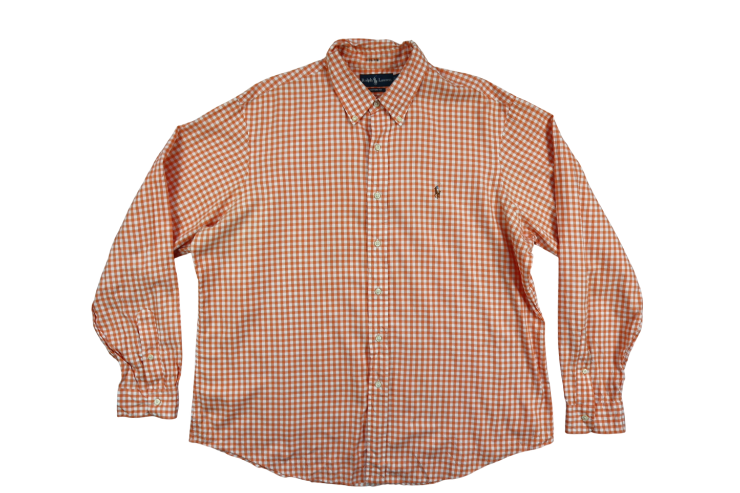 Oranžová kostkovaná košile