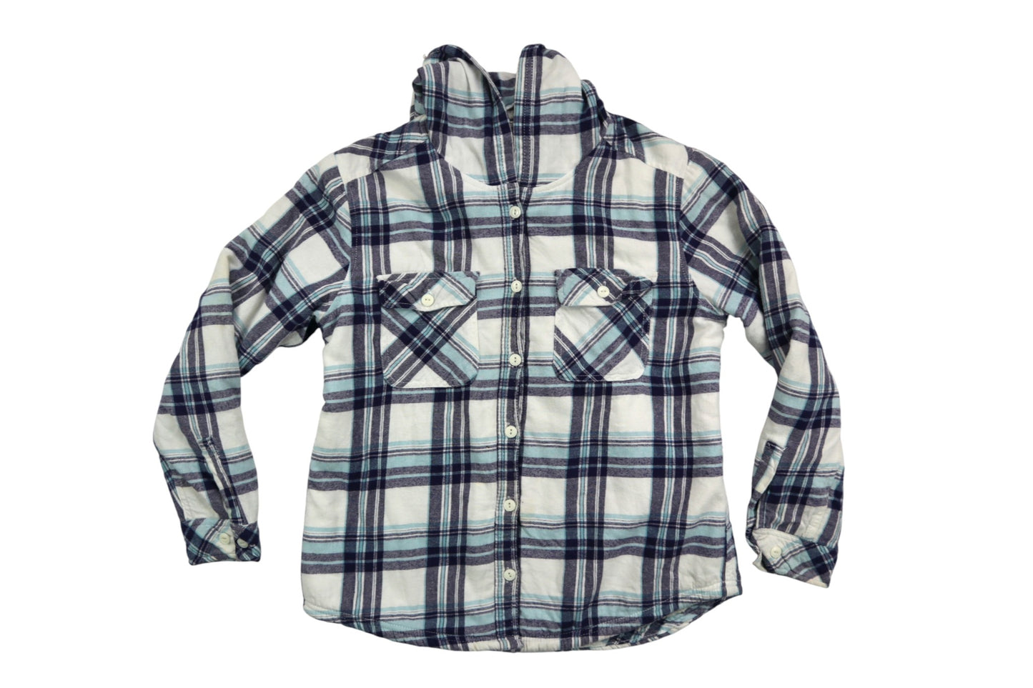 Modro-bílá s kapucí