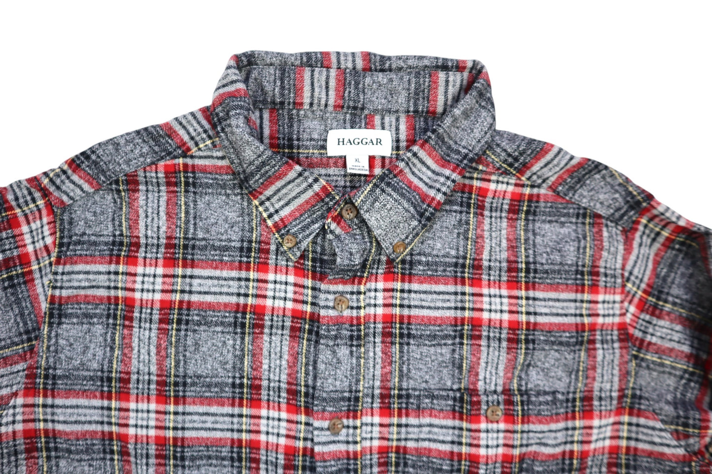 Šedo-červená flanelka