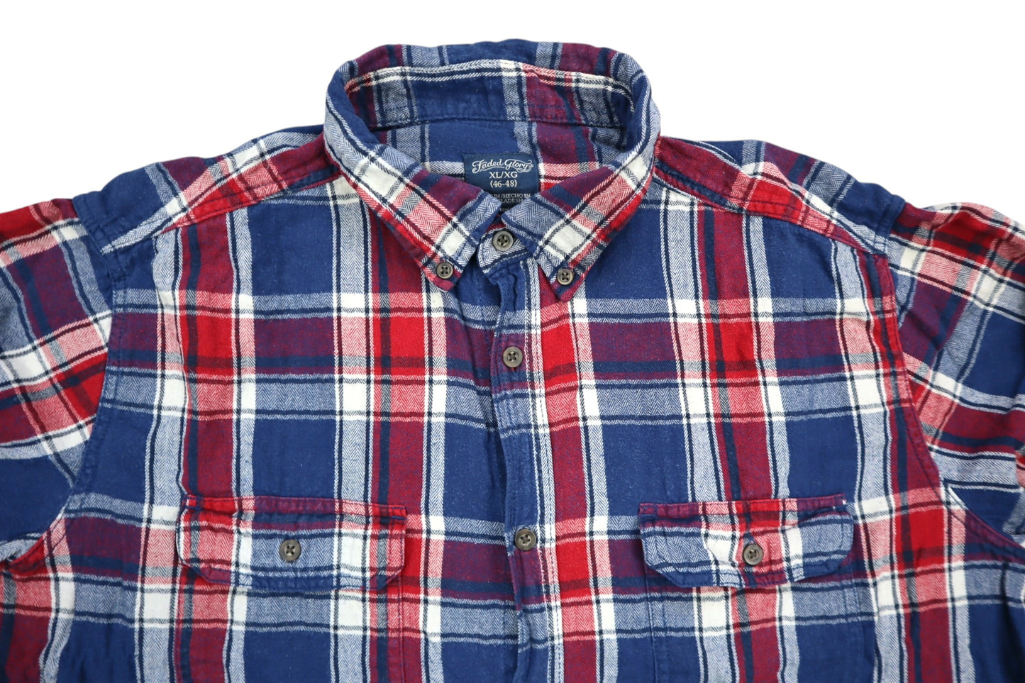 Modro-červená flanelka