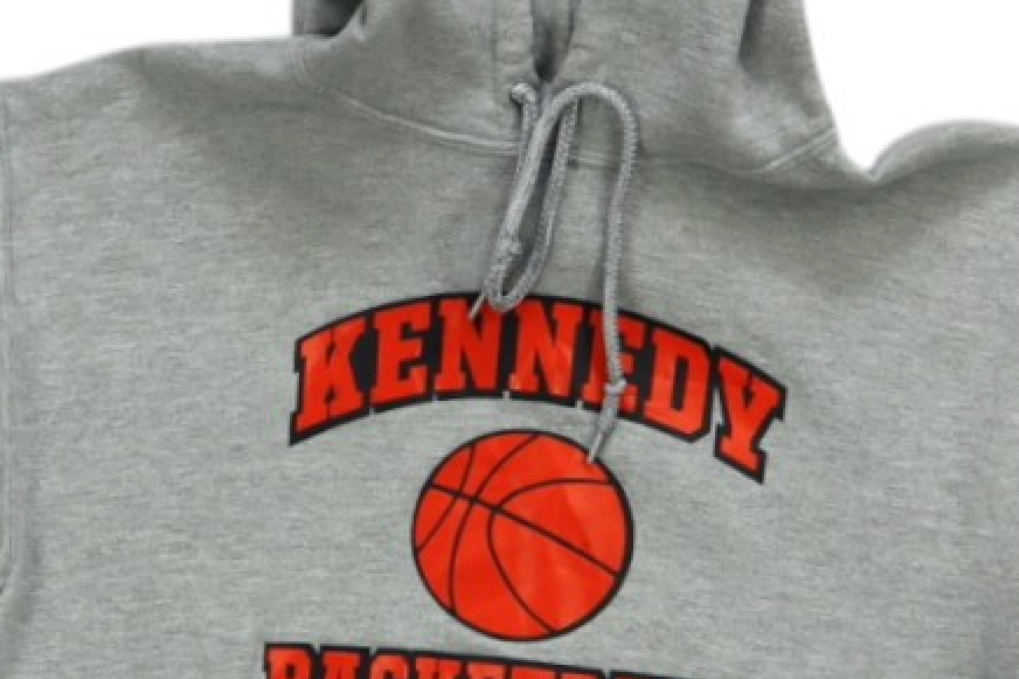 Šedá mikina s kapucí